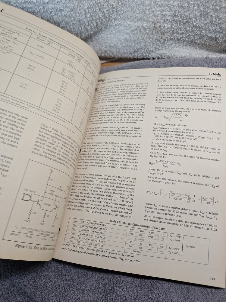 The Intel Memory Design Handbook August 1973 Vintage Computing Chips Ram Rom