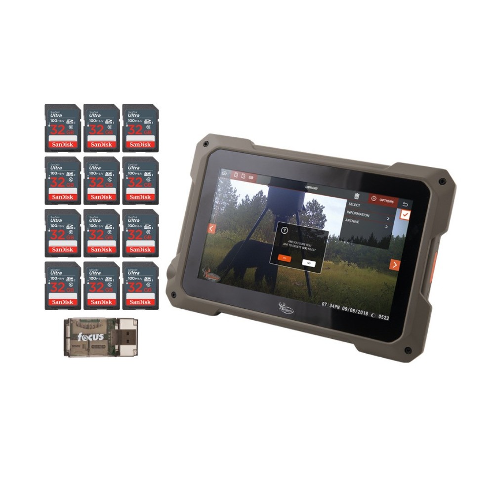 Wildgame Innovation Touchscreen Trail Pad Tablet with 12 Pack Memory Card Bundle