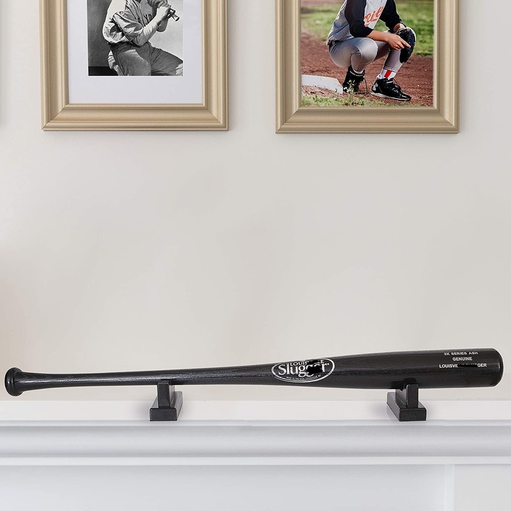 Baseball Bat Display Holder Rack Mount for Table or Desk- Replaces Case