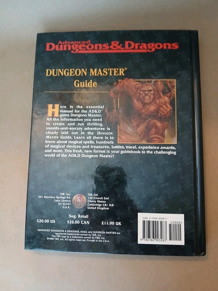 AD&D Advanced Dungeons & Dragons Dungeon Master Guide 2160 1995