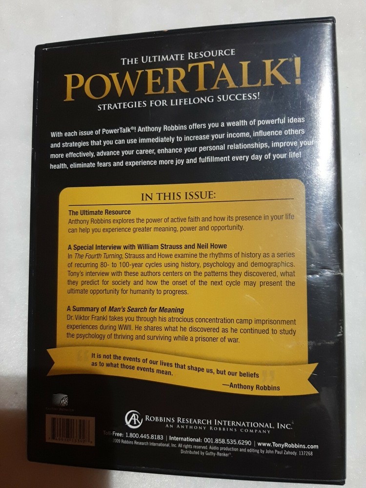 Power Talk! Anthony Robbins The Ultimate Resource Audio CD 2 & 3