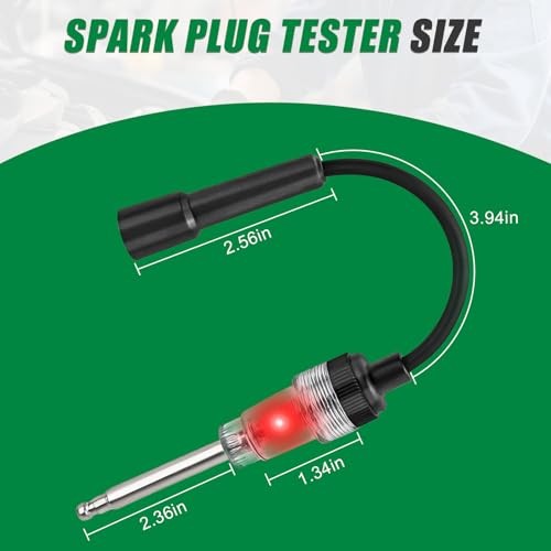 2PCS Spark Plug Tester, Inline Spark Tester, Ignition Coil Tester Tool for