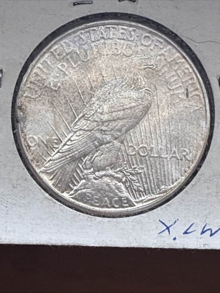 1922-S Peace Dollar DD0 Weak In Motto, Double Strike Eagle Sharp Clean Clear UNC