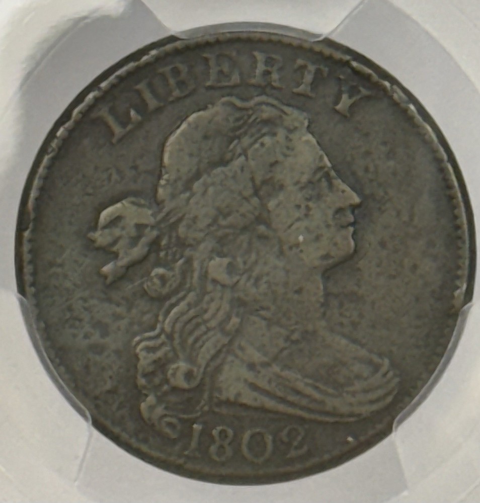 1802 large cent No Stem