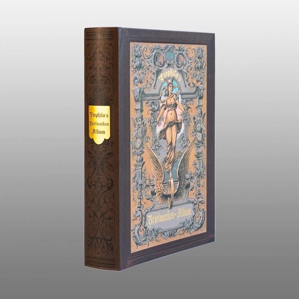 Prophila Stamp Collector's Album with 60 Black Pages Stockbook in Heritage De...