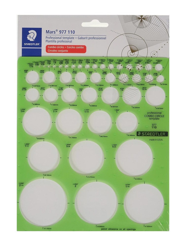 Staedtler Mars Drafting Template - combo circle template