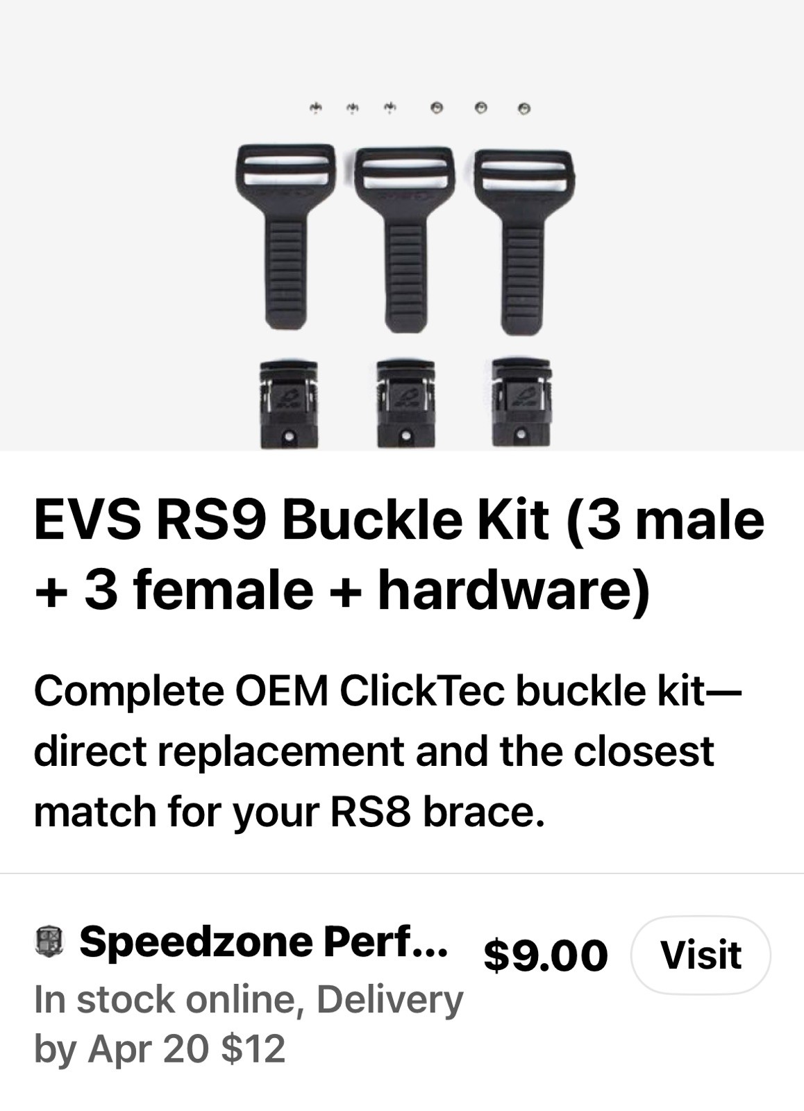 EVS RS8 Knee Braces Mens Large Right Left MX Motocross Dirt Bike Offroad ATV MTB