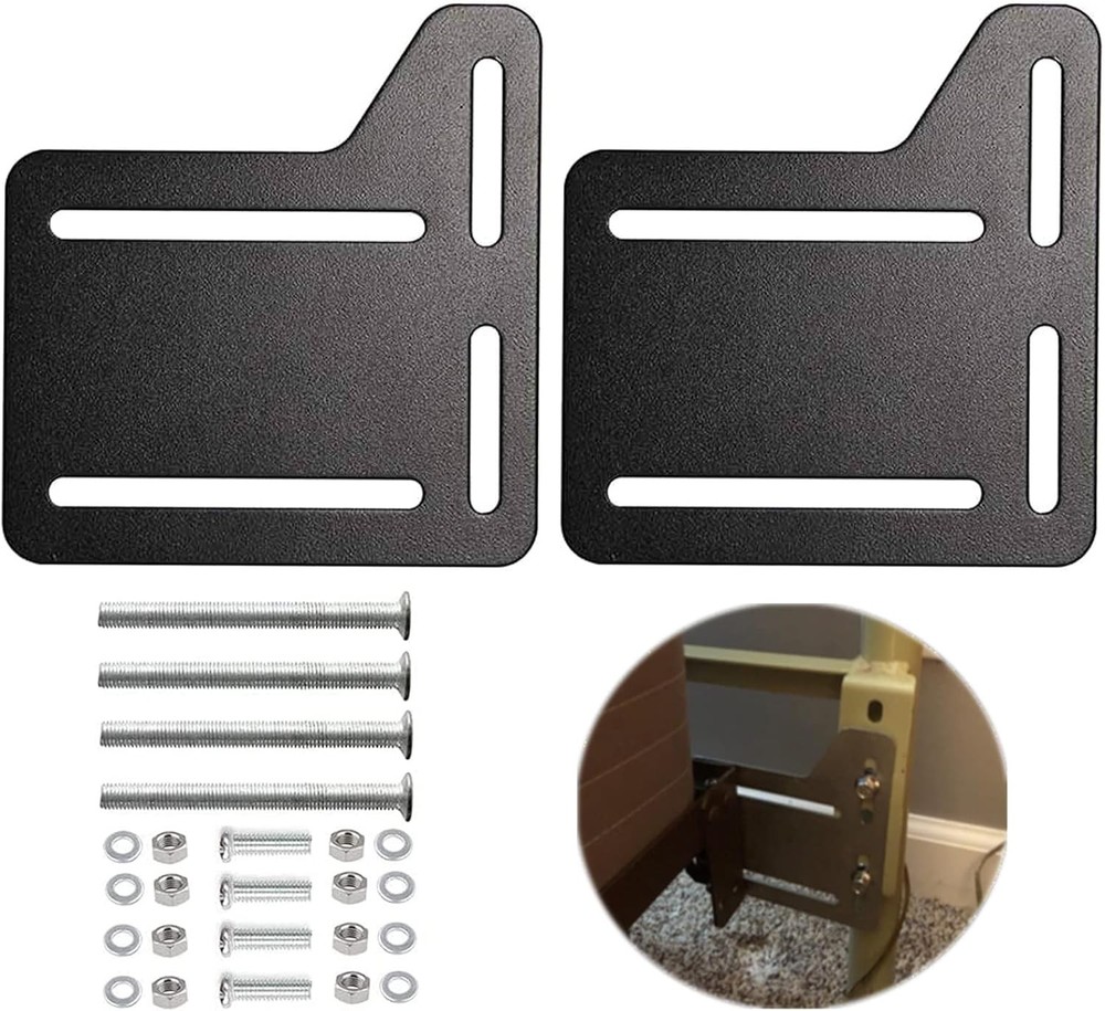 2Pcs #711 Bolt-On to Hook-On Bed Frame Conversion Brackets