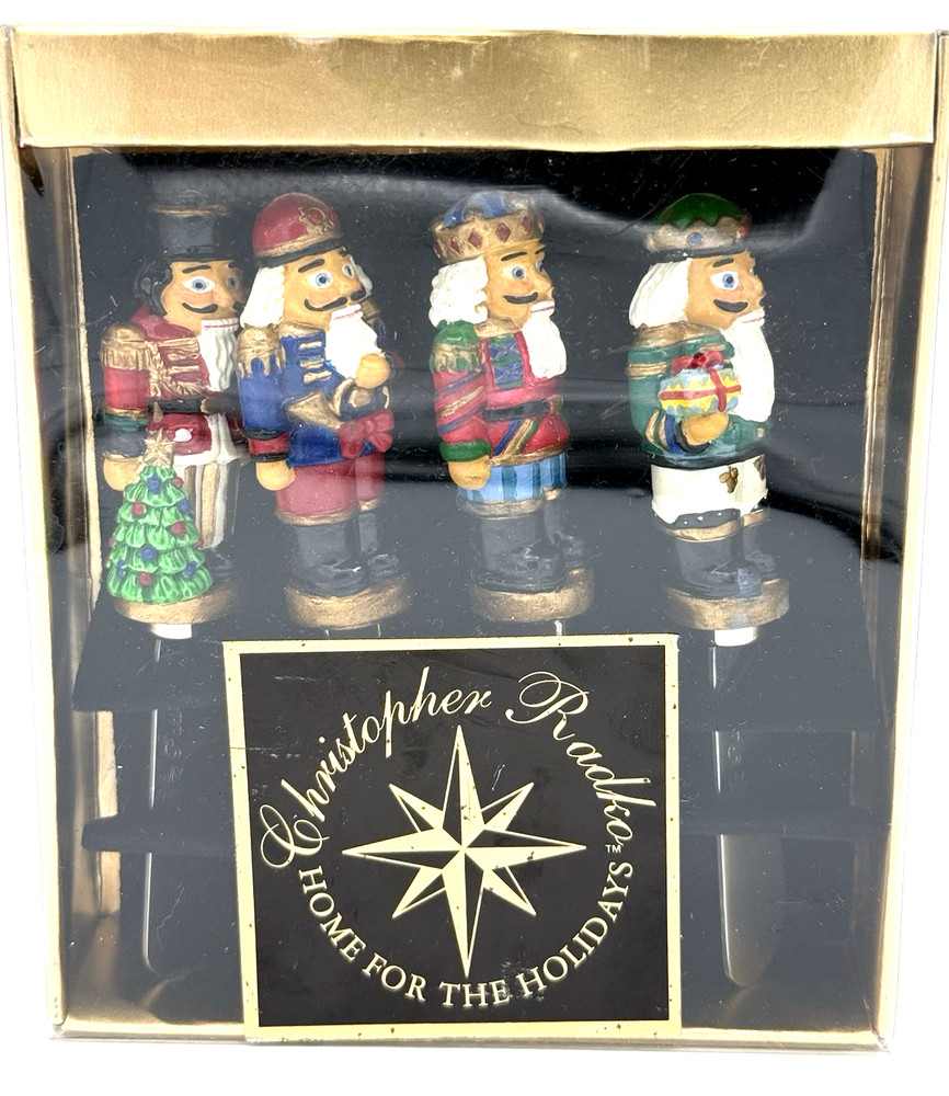 Christopher Radko Nutcracker Theme Pate/Cheese 4 Knives/Spreader In Original Box
