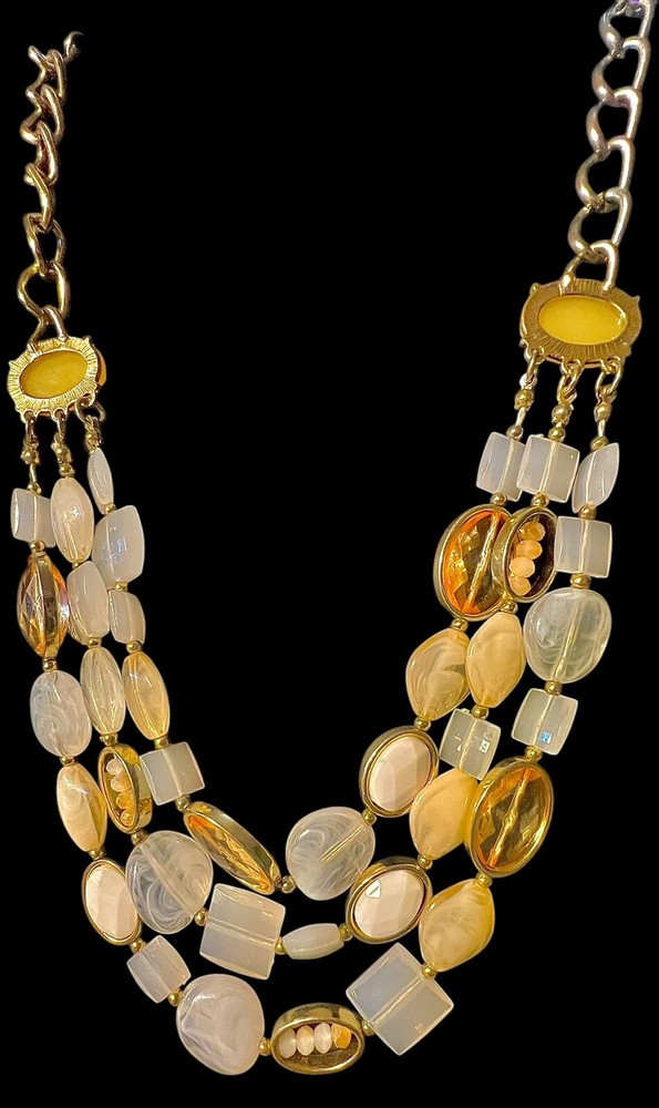 18-20” Adjustable Opaque Acrylic Multistrand Necklace