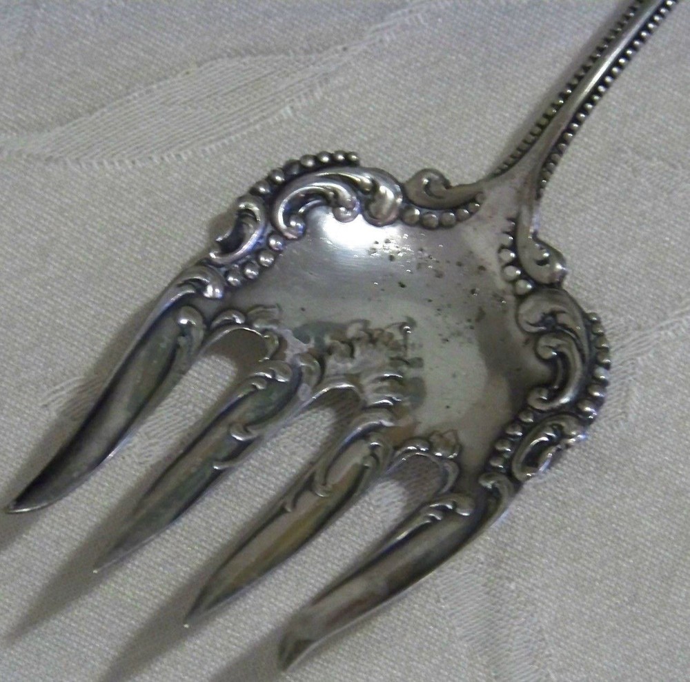 Vintage William A Rogers Ornate Silver Plated Serving Fork
