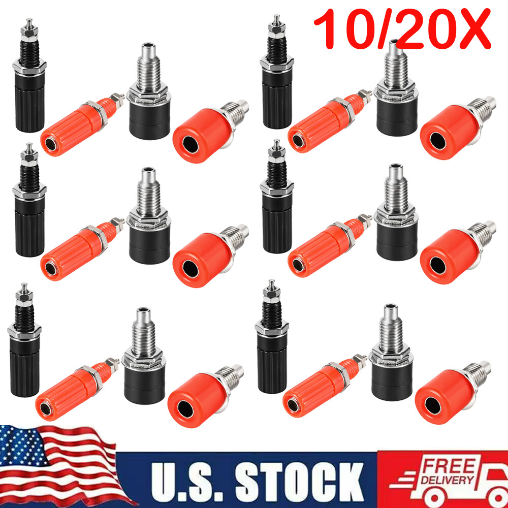 5/10 Pairs Binding Post M6 M8 Thread Amplifier Connector Banana Plug Socket New
