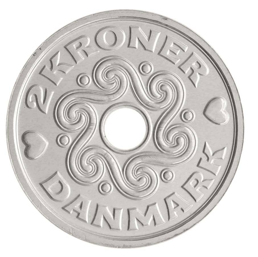 Denmark 2 Kroner, 2021, KM #874, Mint
