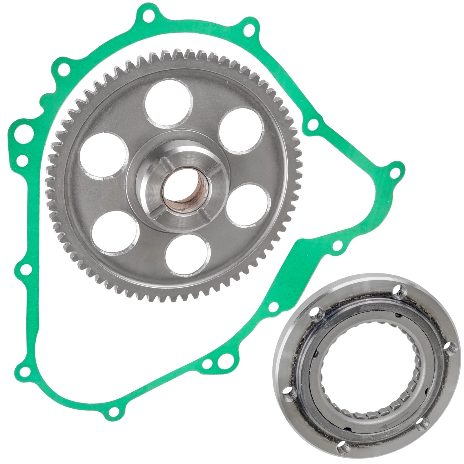 Starter Clutch Gear Idler One-Way Gaske Kit for Yamaha Grizzly 450 YFM450 07-14