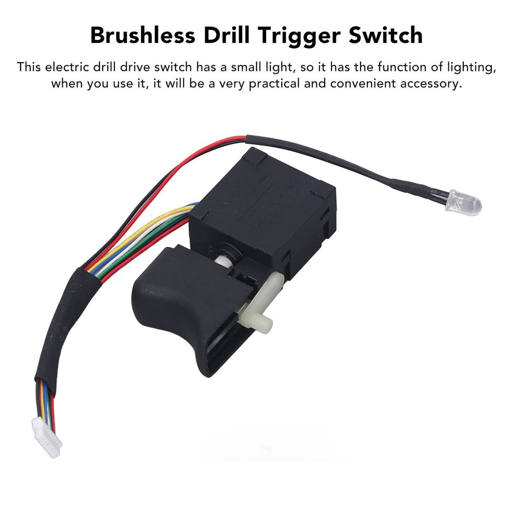 ♡ Cordless Electric Hand Drill Trigger Switch 8 Pin Brushless Reversible