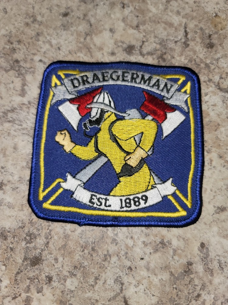 Vintage Draegerman Germany Fire Department Patch