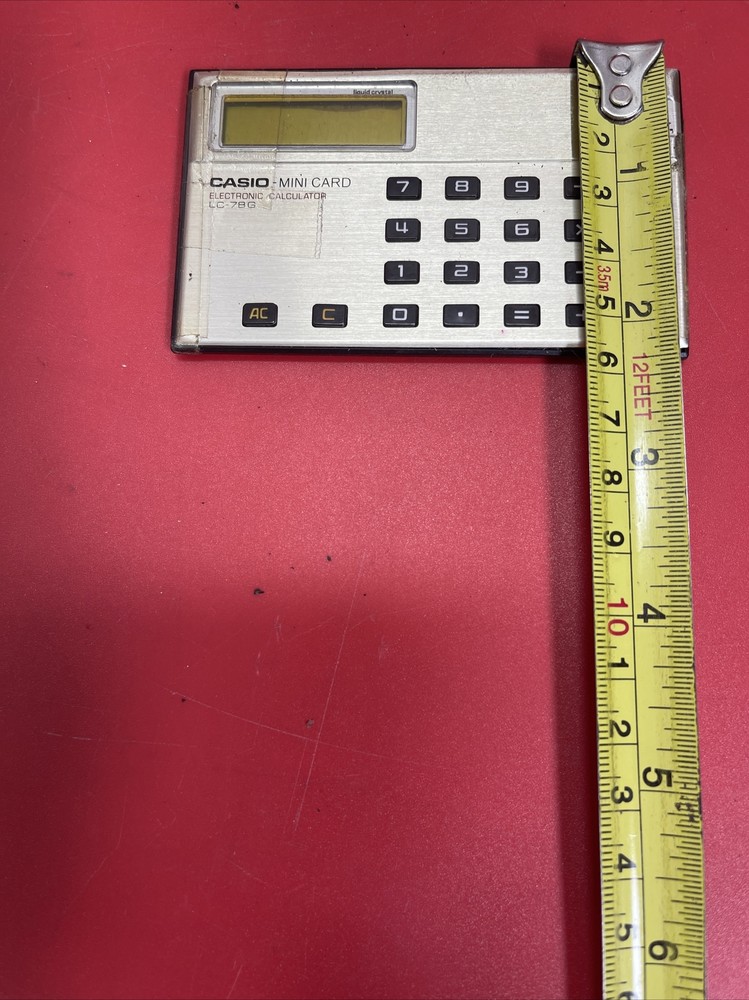 Vintage Casio Mini Card Calculator LC-78G/ Untested