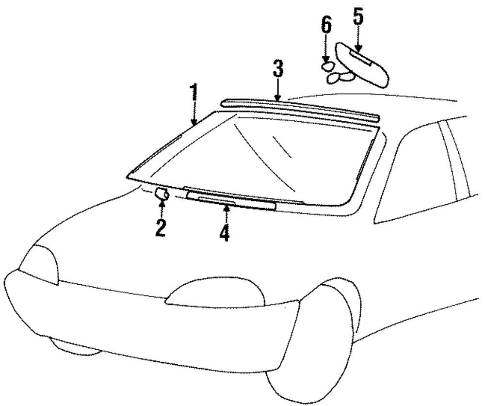Genuine GM Mirror Inside 30014017