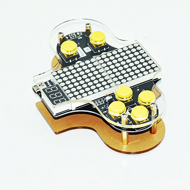 Upgraded Electronic DIY Game Console Kit Soldering Practice Kit with Open Source