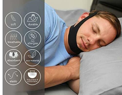 SleepEZzzz SNORING SOLUTION CHIN STRAP Dr Recommended/Safe/Effective/Comfortable