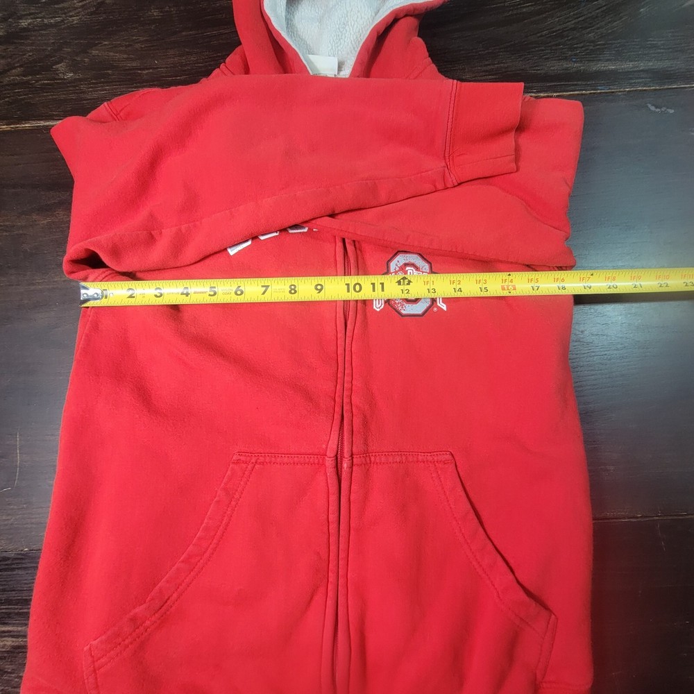 Ohio State Buckeyes Red Full Zip Jacket Size Youth Boys Medium *Notes