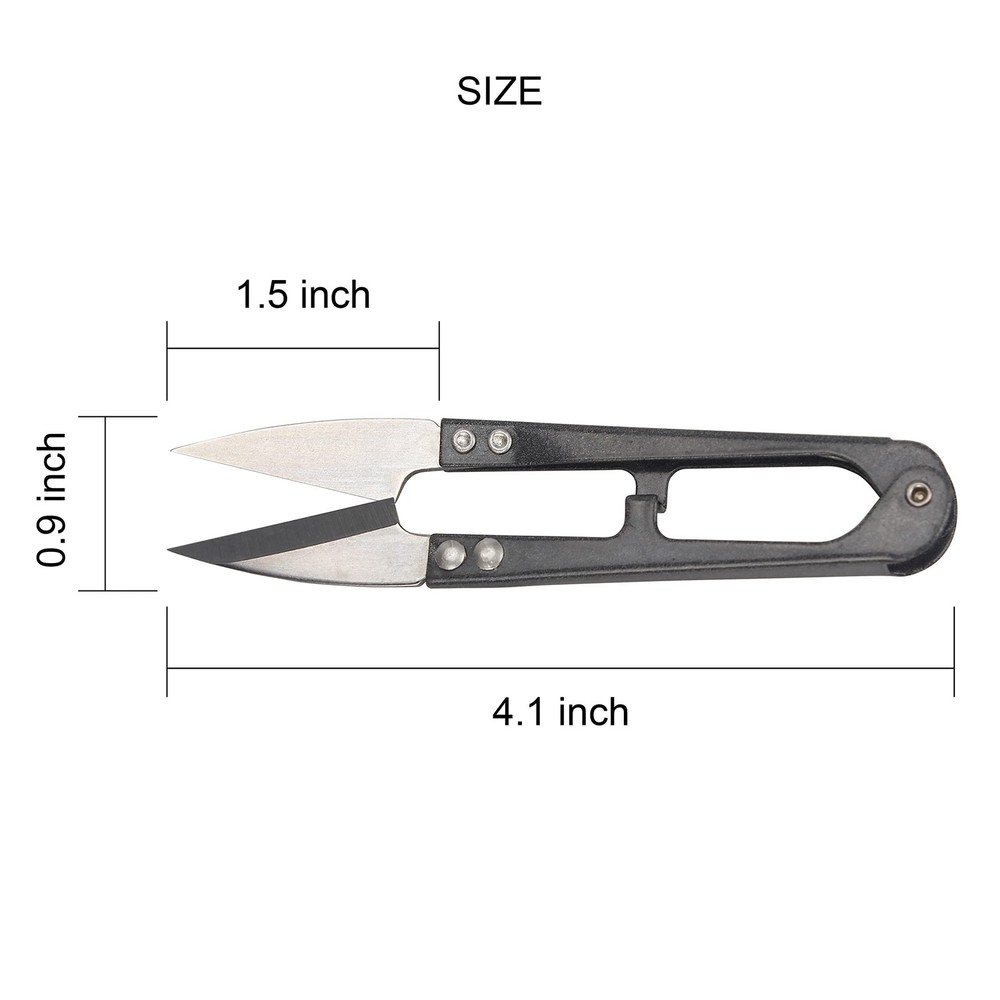 Ryalan Sewing Scissors Yarn Thread Cutter 4.1inch Mini Small Snips Black