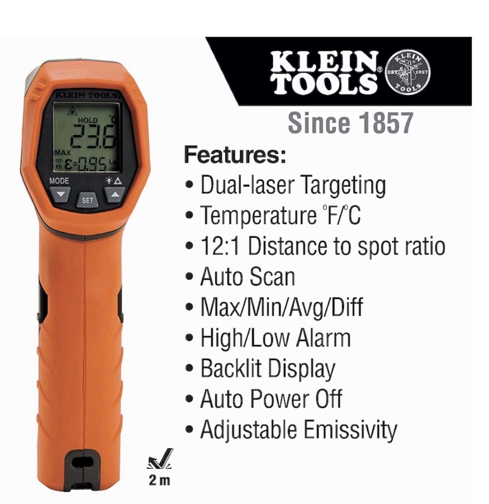 Klein Tools IR5 Dual Laser Infrared Thermometer