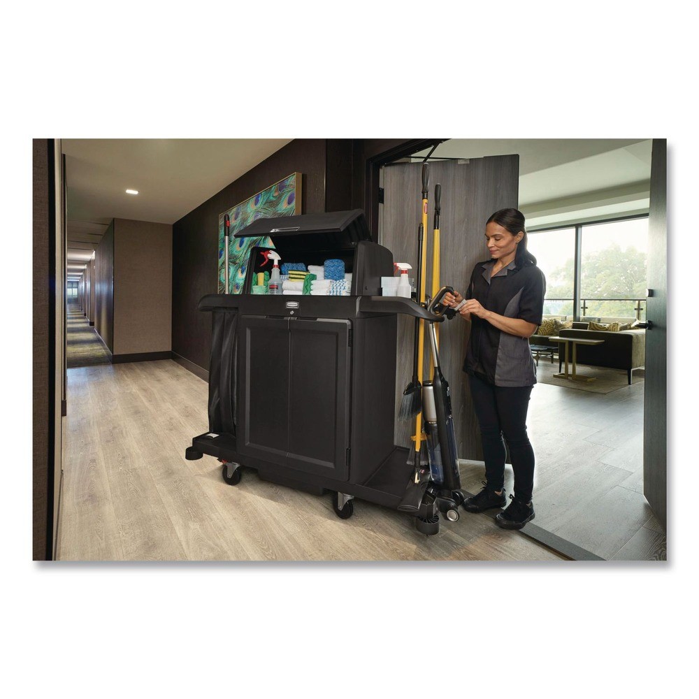 Rubbermaid Commercial 2202571 Plastic Vacuum Holder - Black (6/Carton) New