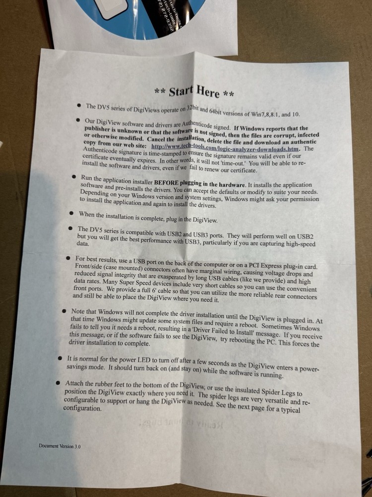 Techtools DigiView DV3100 Digital Logic Analyzer