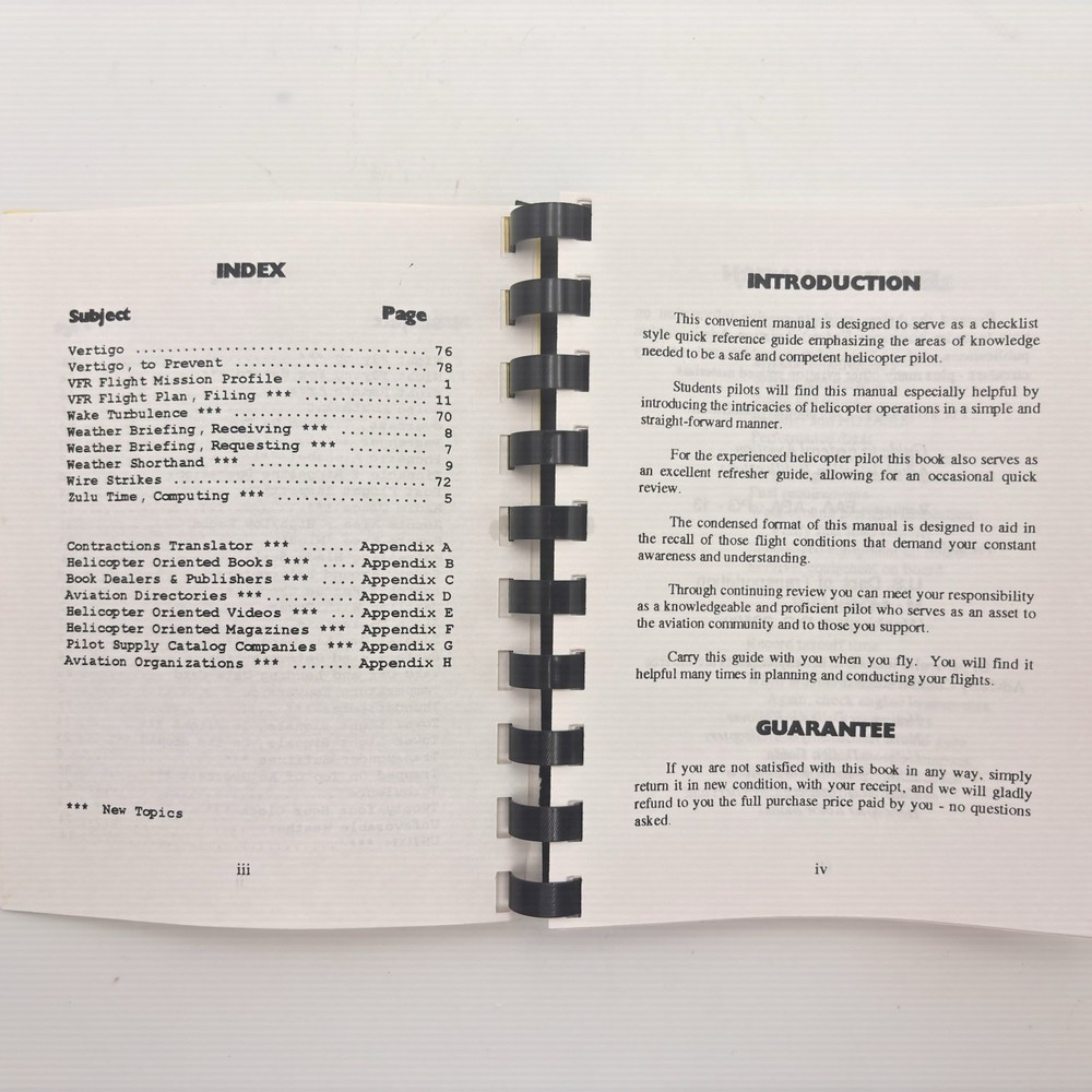 JMCO Helicopter Notes TWO Pilot's Complete Resource Guide Pocket Book