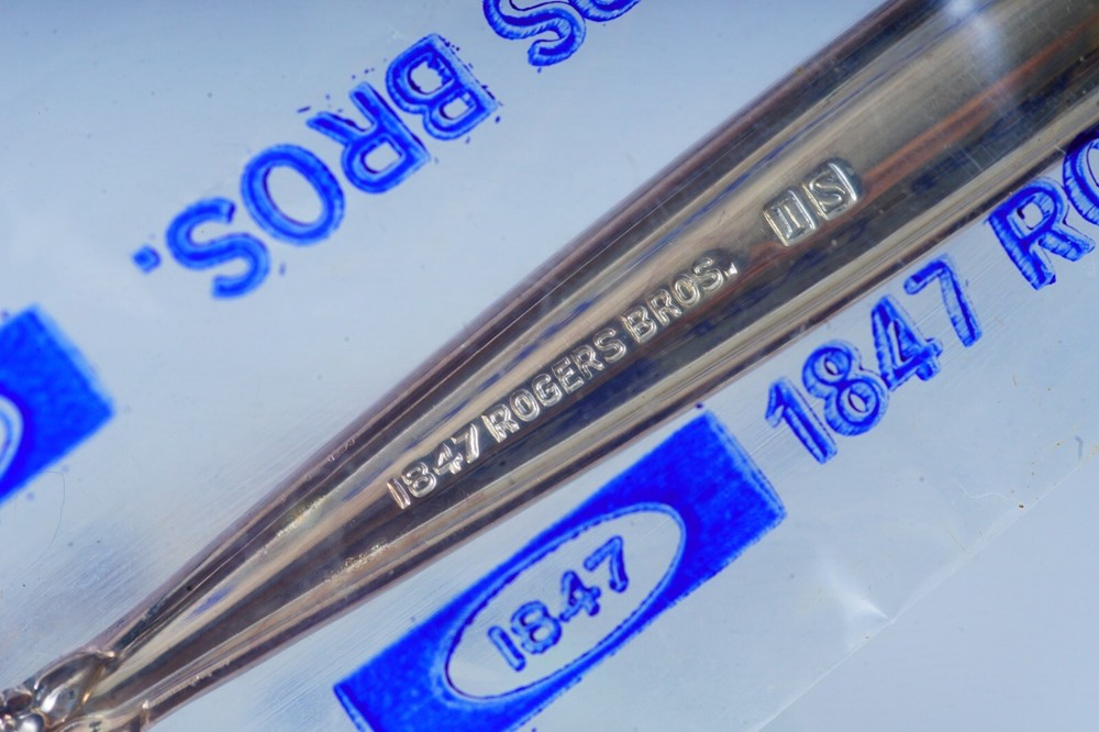 1847 Rogers Bros 3 Piece Relish Set Garland Pattern UNUSED Vintage Silver Plate