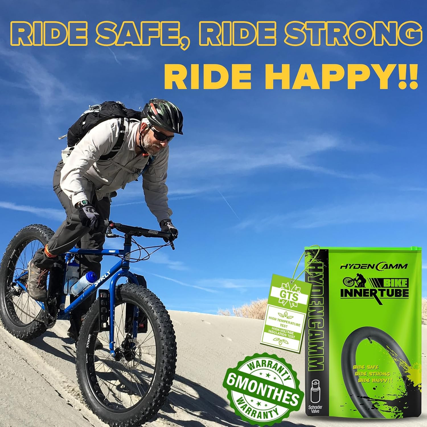 2 Pack 26X4.0 Fat Bike Tube, 26X3.5/4.0 E-Bike Fat Bicycle Inner Tube AV Schrad