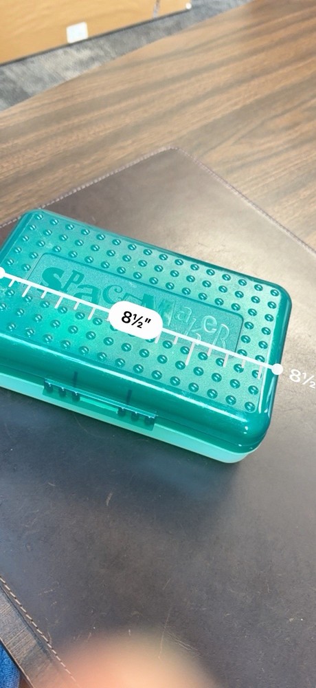 SpaceMaker 8.5x5.5x2.5 | Eldon Office | Green Storage Box Organizer Pencil Case