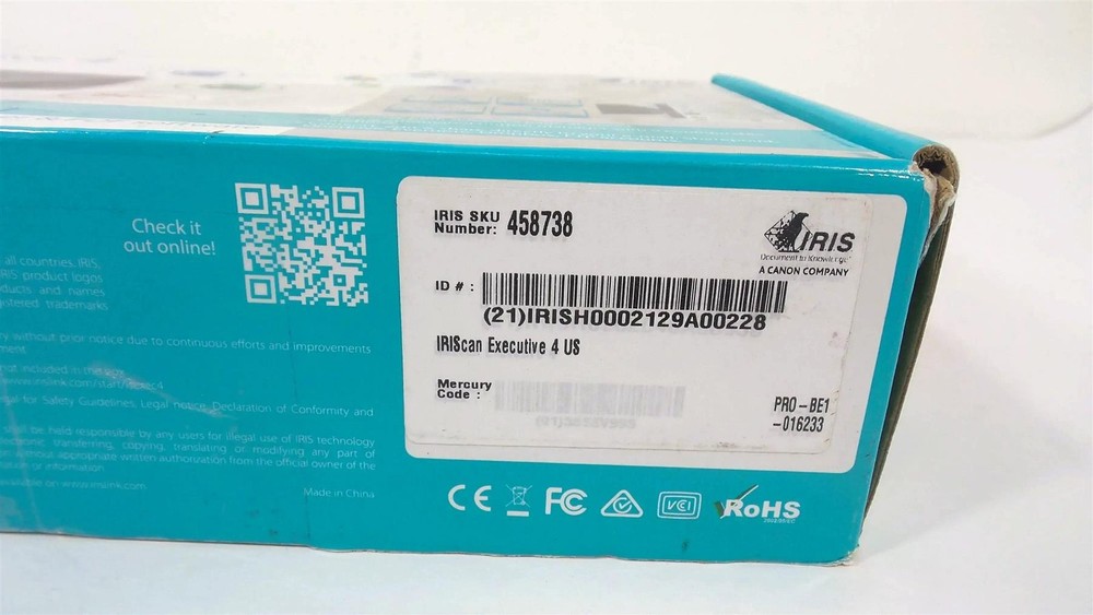 IRIScan Executive 4 Mobile Duplex Scanner - New