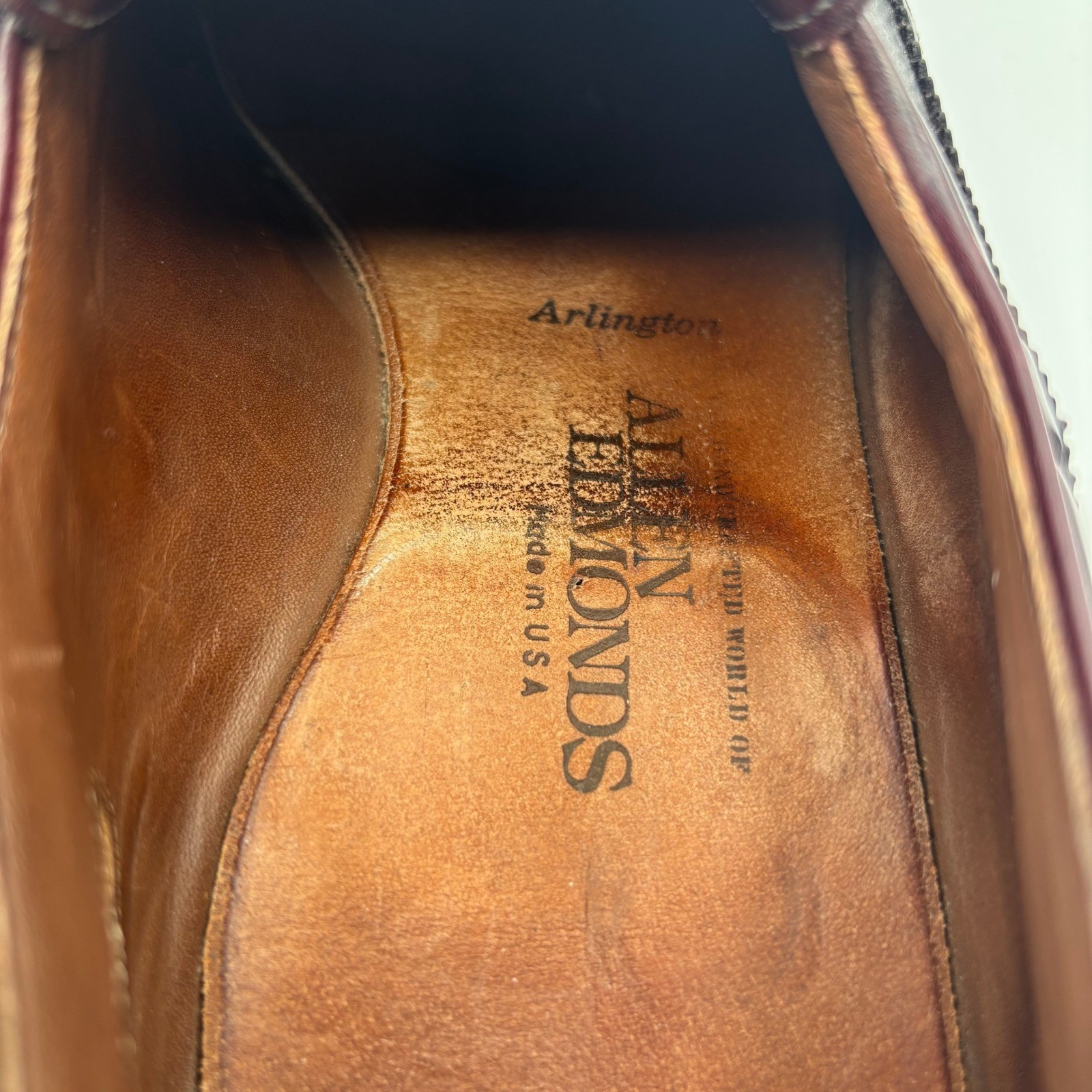 Allen Edmonds Arlington Burgundy Wingtip Tassel Loafers Mens Size 11 B *FLAW