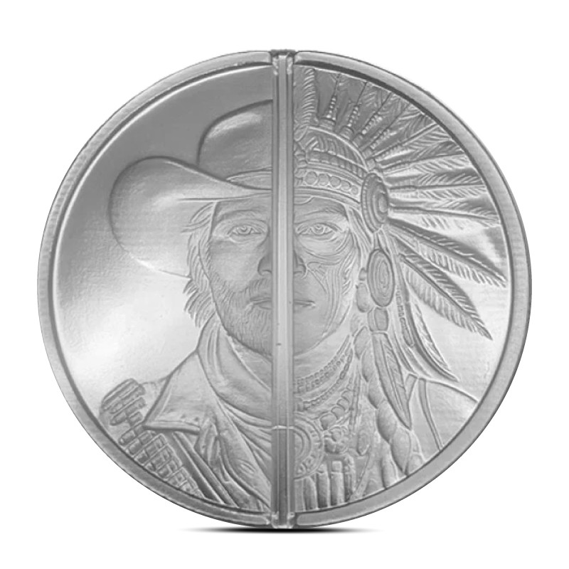 1 Oz Western Warrior Divisible Silver Round