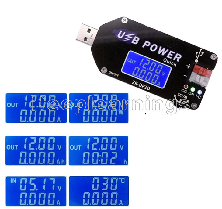 Digital Control USB Adjustable Power Supply Module 2A 15W CC CV Speed Controller