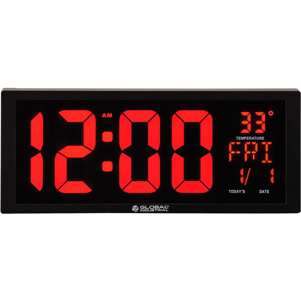 Global Industrial 4'' LED Digital Clock