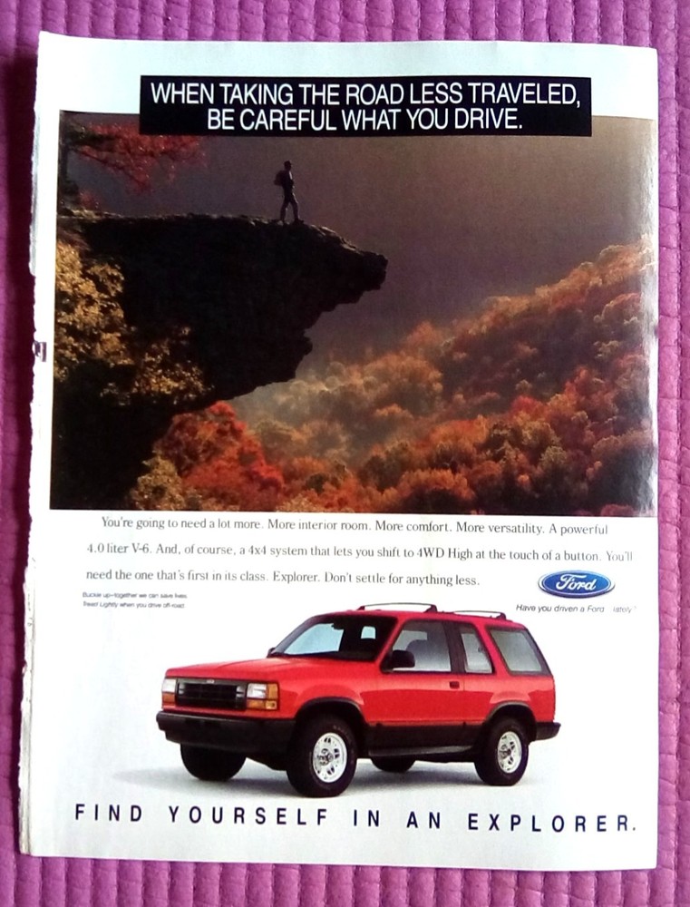 1992 Ford Explorer Print Ad