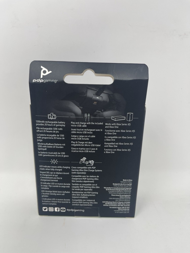 PDP Single Rechargeable Battery Pack for Xbox One Controller T34 New& Sealed