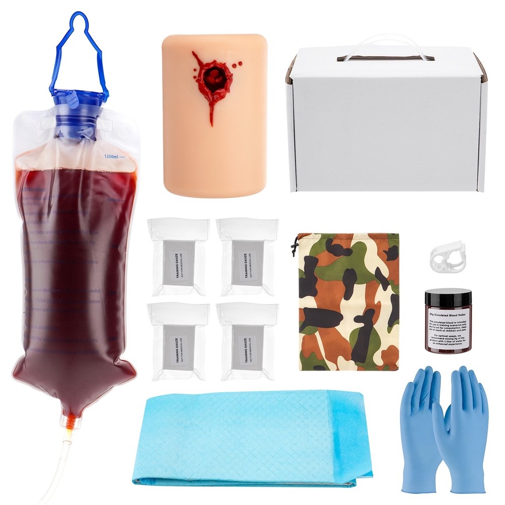 Wound Packing Trainer with Simulated Bone, Stop The Bleed Practice Kit New
