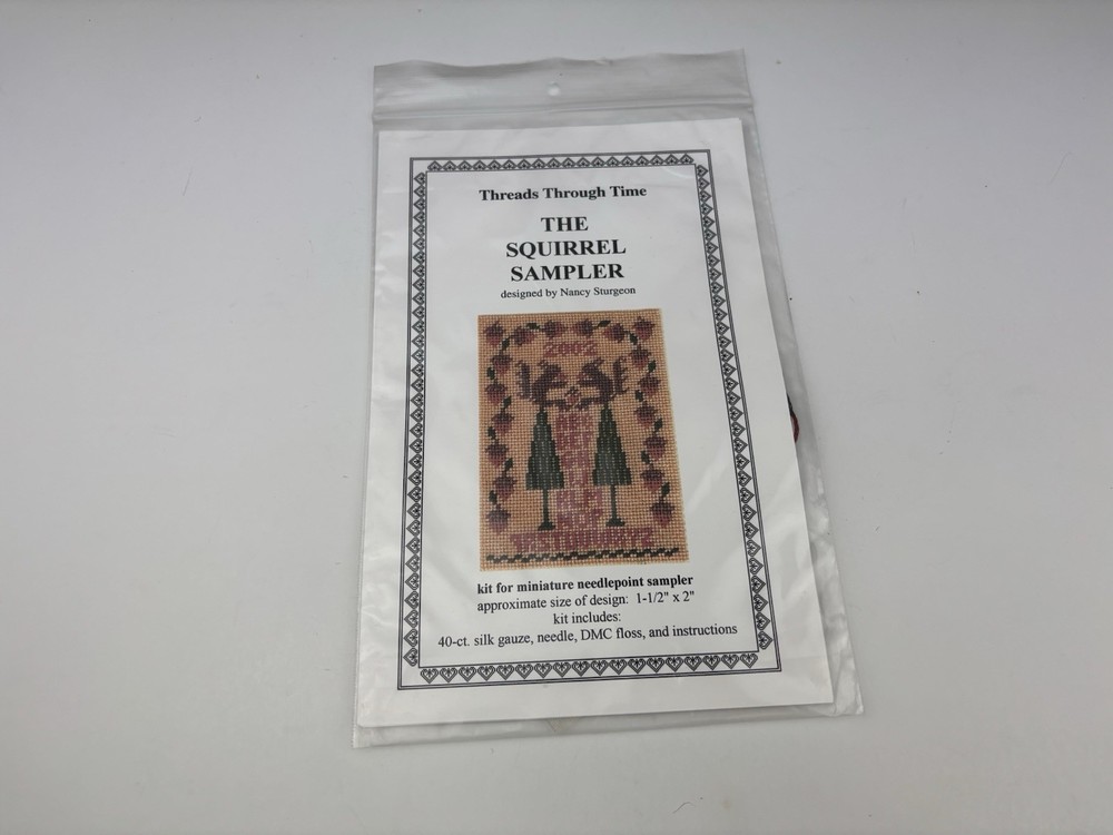 Threads Through Time The Squirrel Sampler Needlepoint Pattern Kit 6S