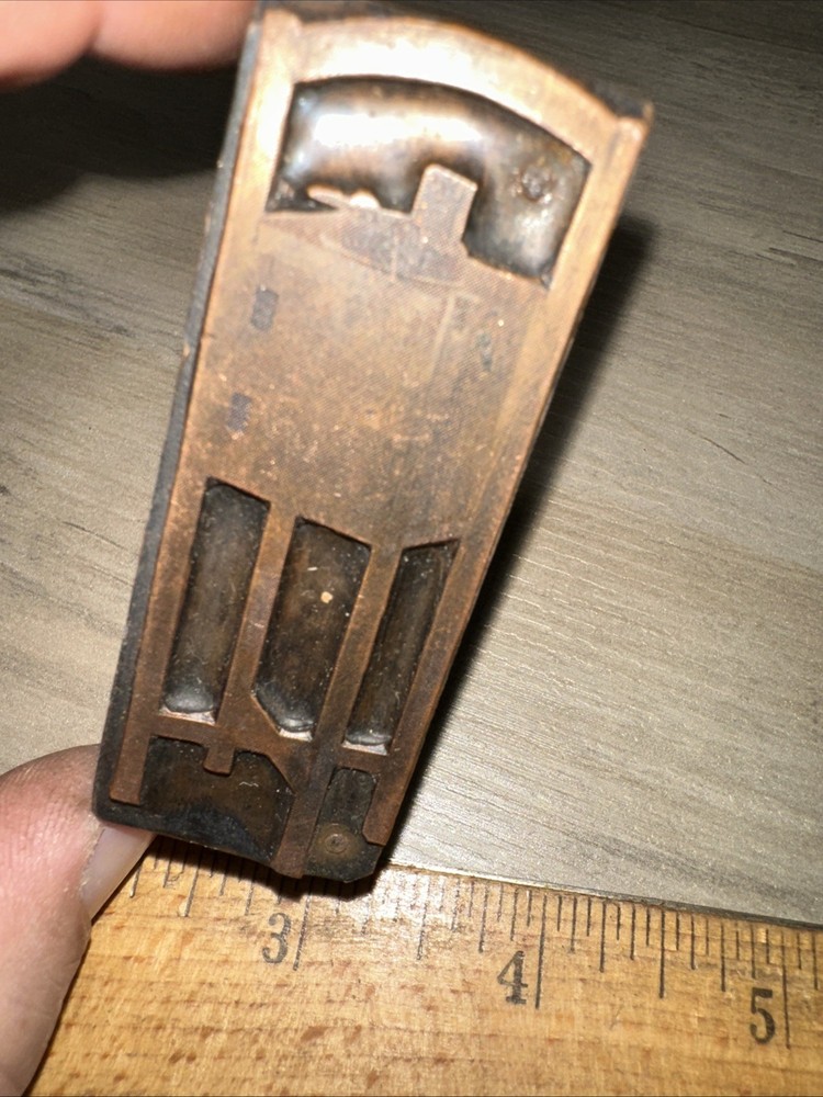 Printing Block “ Industrial Machine?? “ Copper Face Block