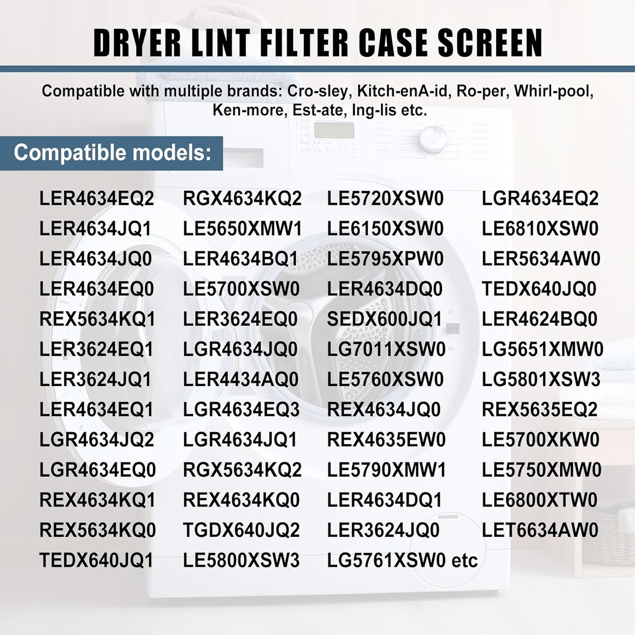 Dryer Lint Screen Compatible with Whirlpool Kenmore 339392 339392V Ap291066