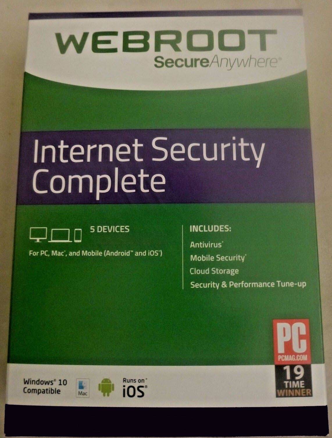 Webroot Internet Security Complete 2023 | 3 YRS | 5 DEVICES | ONLINE KEY (no CD)
