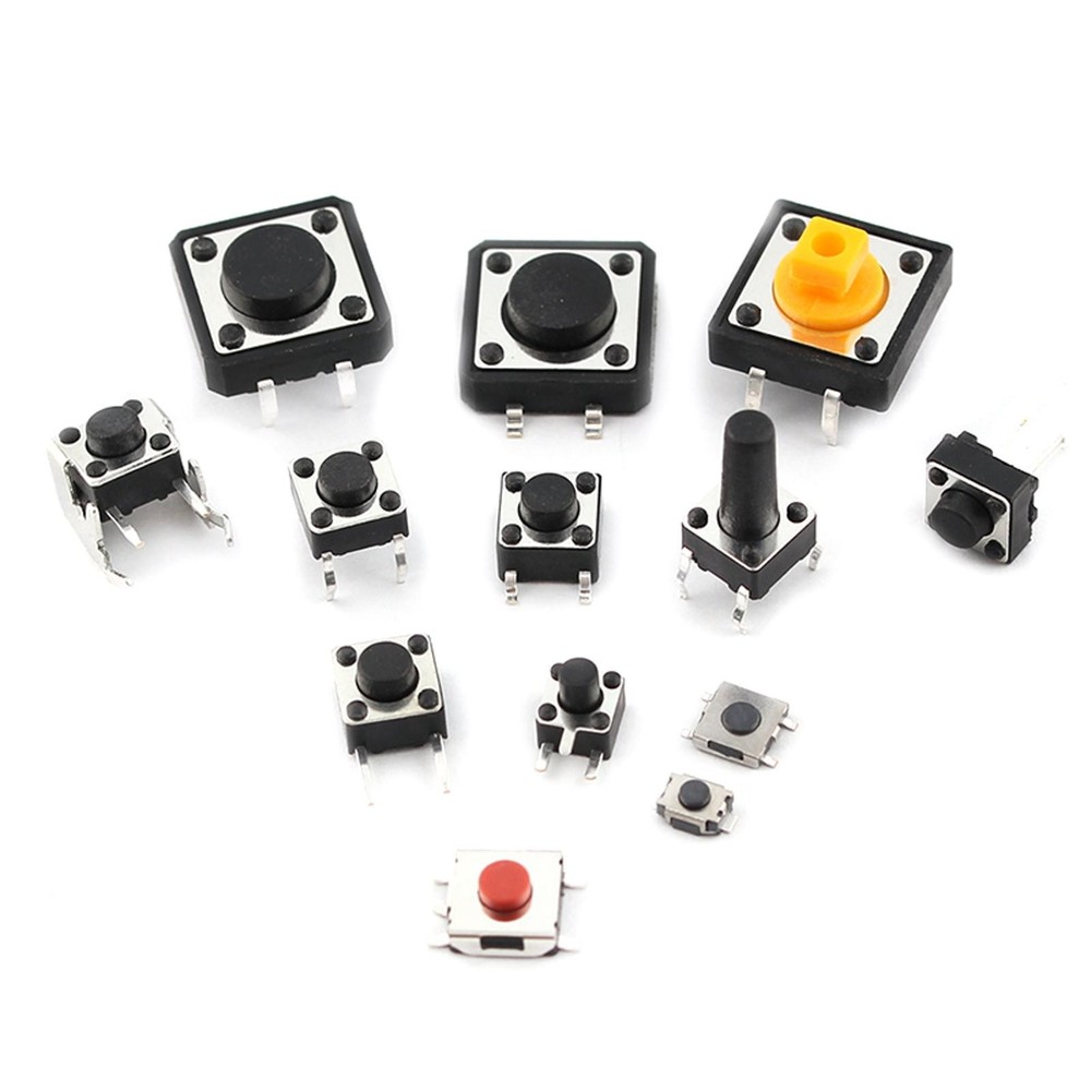 250pcs 25-Type Micro Switch Push Tact Button ON/OFF Touch Button Switch mm