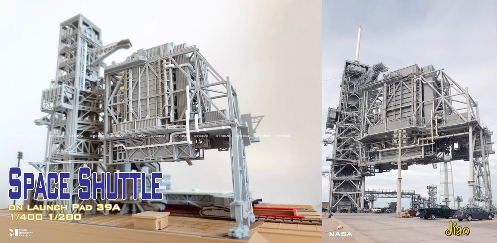 1/400 39A Space Shuttle Launch Site 3D Printed Painted Model Finished