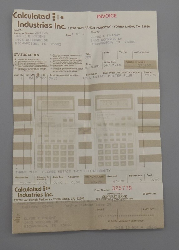 Real Estate Plus Calculator in Box Original Vintage Paperwork Case Untested