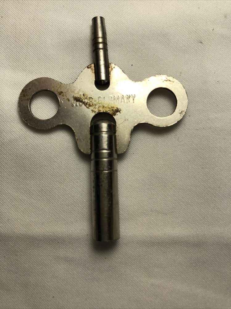 DOUBLE SIDED CLOCK WINDING KEY WEST GERMANY