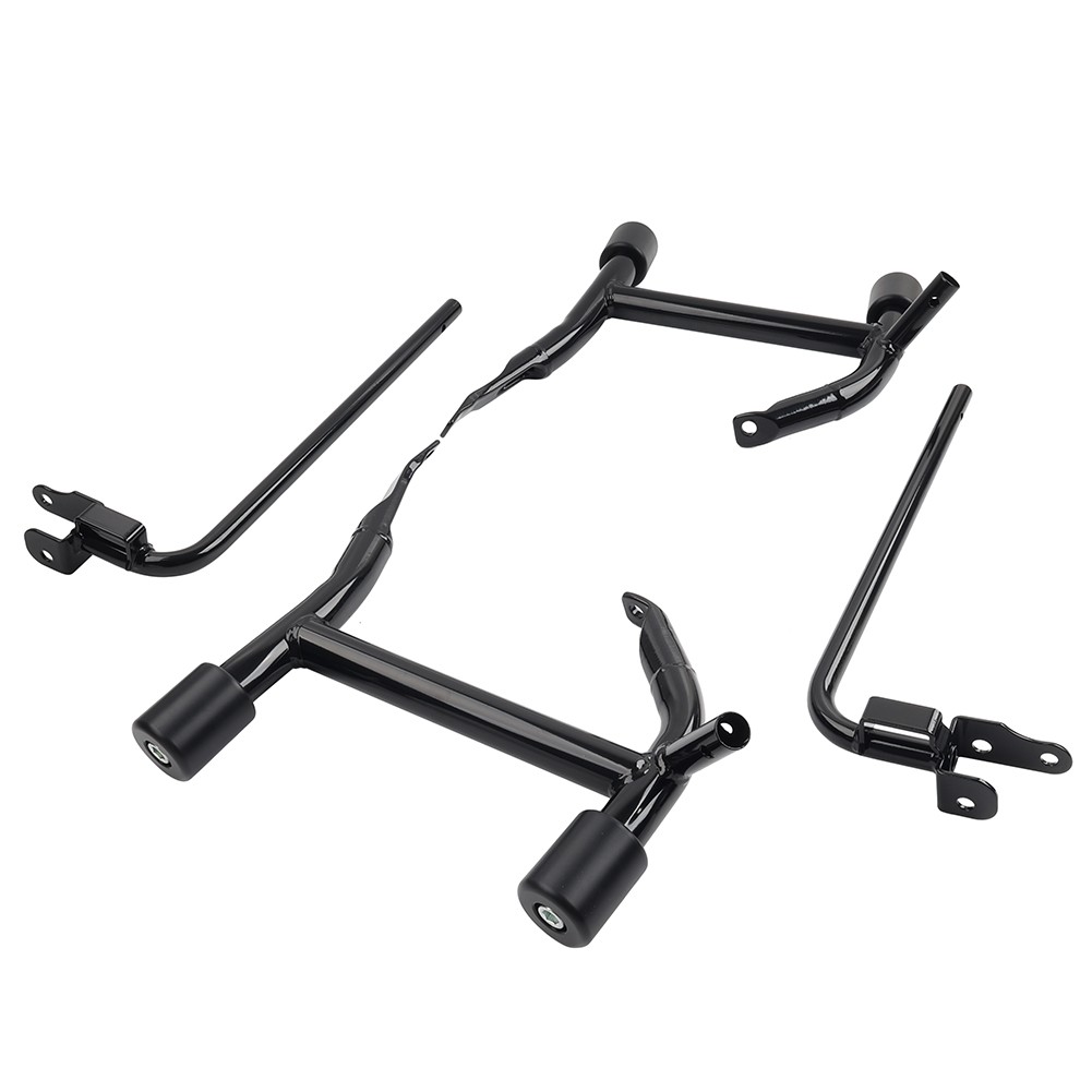 Rear Saddle Bag Guards Crash Bar For Harley Touring Street Glide Road King 09-25